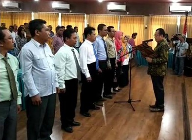 Pengukuhan pengurus DKS periode 2017 – 2022, dihadiri Ketua DKS Jawa Timur, di Aula lantai II Pemkab Situbondo