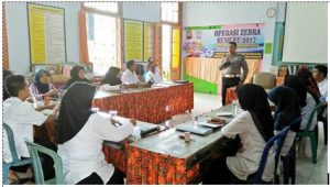 Guru dan siswapun antusias mengikuti kegiatan sosialisasi terkait operasi Zebra 2017