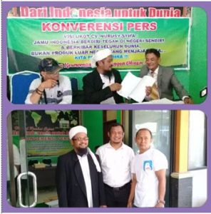 Direktur CV. Nurusy Syifa Saat Mengadakan Konferensi Pers