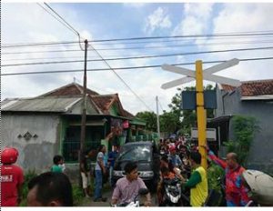 Lokasi kecelakaan di Kelirahan Kebonsari Wetan kota Probolinggo yang merenggut korban jiwa
