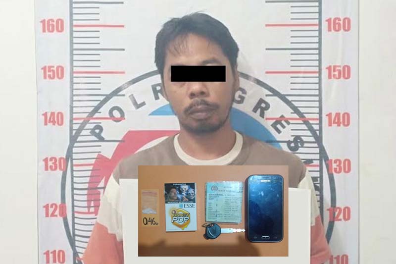 Pelaku berinisial SU, dan (inzet) BB berupa 1p aket sabu, hp, STNK, kunci kontak motor.